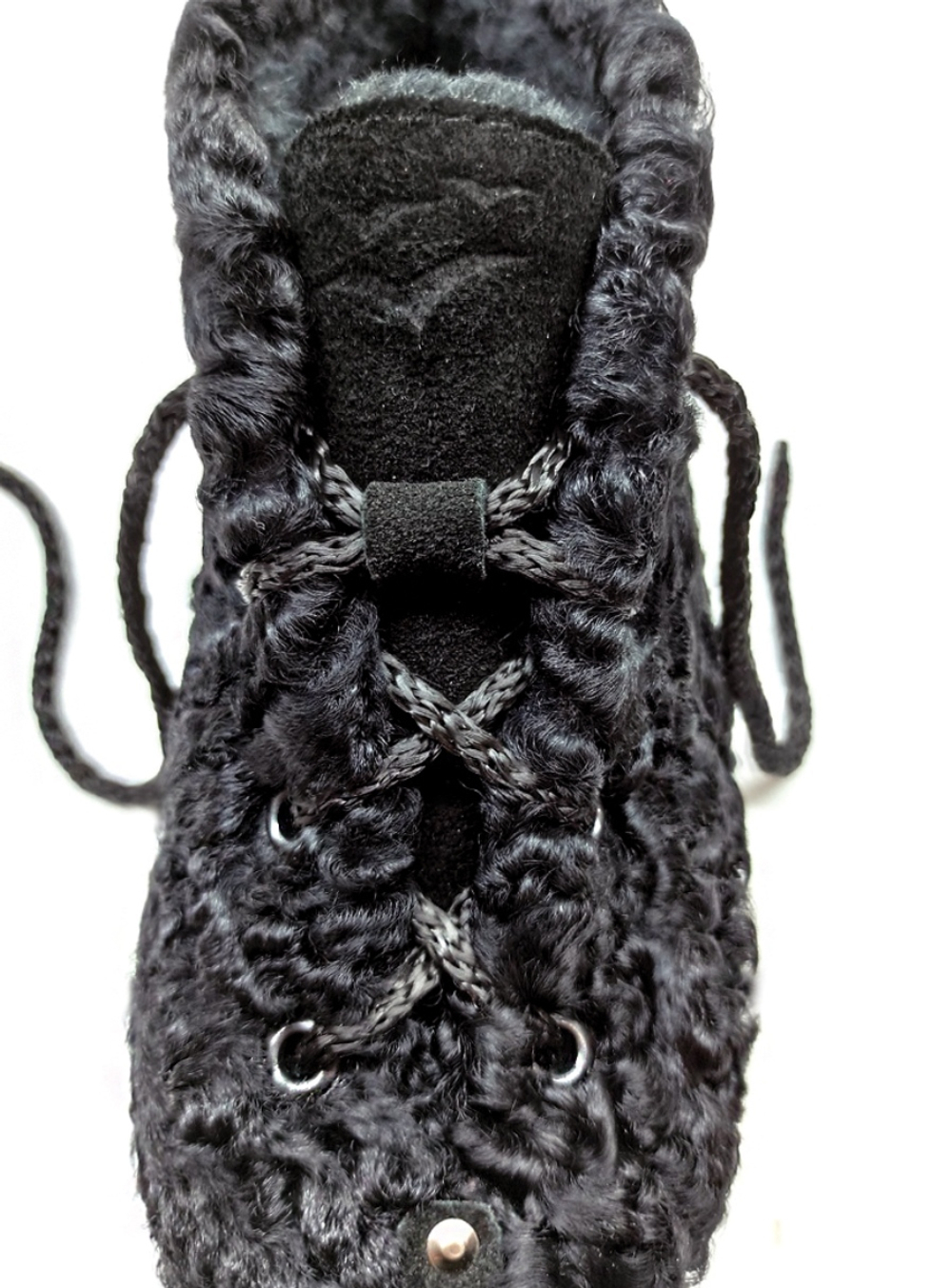 Ботинки из меха каракуля "BLACK"