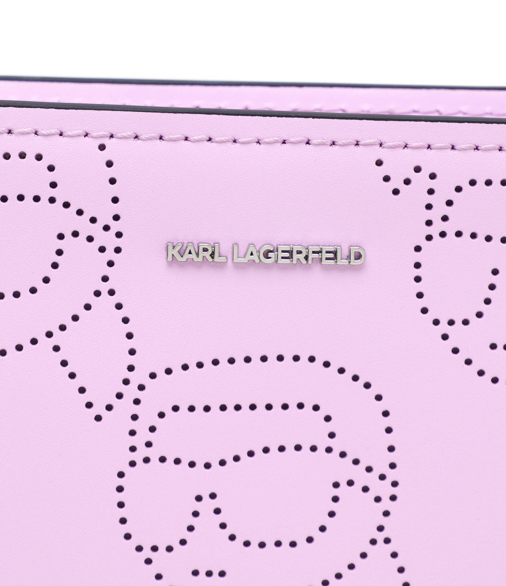 Кожаная сумка через плечо Karl Lagerfeld - фиолетовый(241W3003)