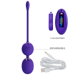 Фиолетовые вагинальные виброшарики 3,4см с пультом ДУ Pretty Love Willie-Youth BI-014548WL