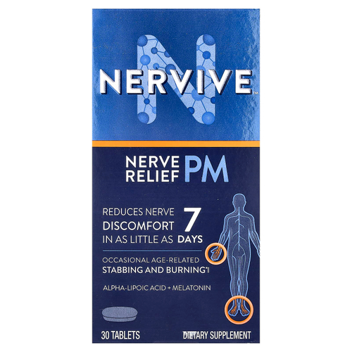 Nervive, Nerve Relief, PM, 30 таблеток