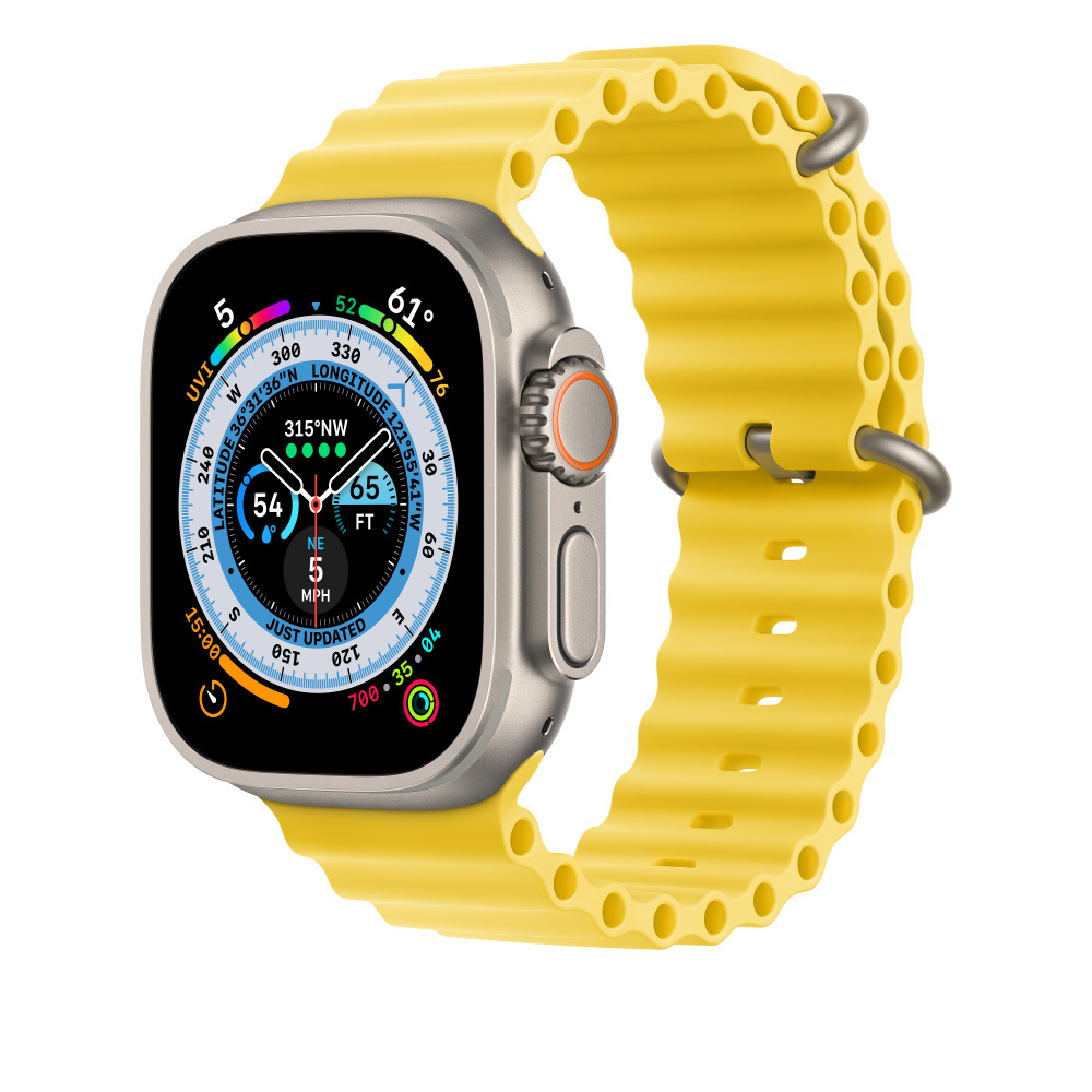 Ремешок Ocean Band для Apple Watch 42mm/44mm/45mm/49mm Yellow