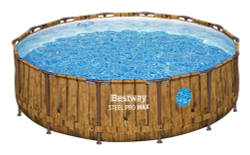 Каркасный бассейн Bestway 427х107 см + фильтр-насос 3028 л/ч, тент, лестница (561JM BW)