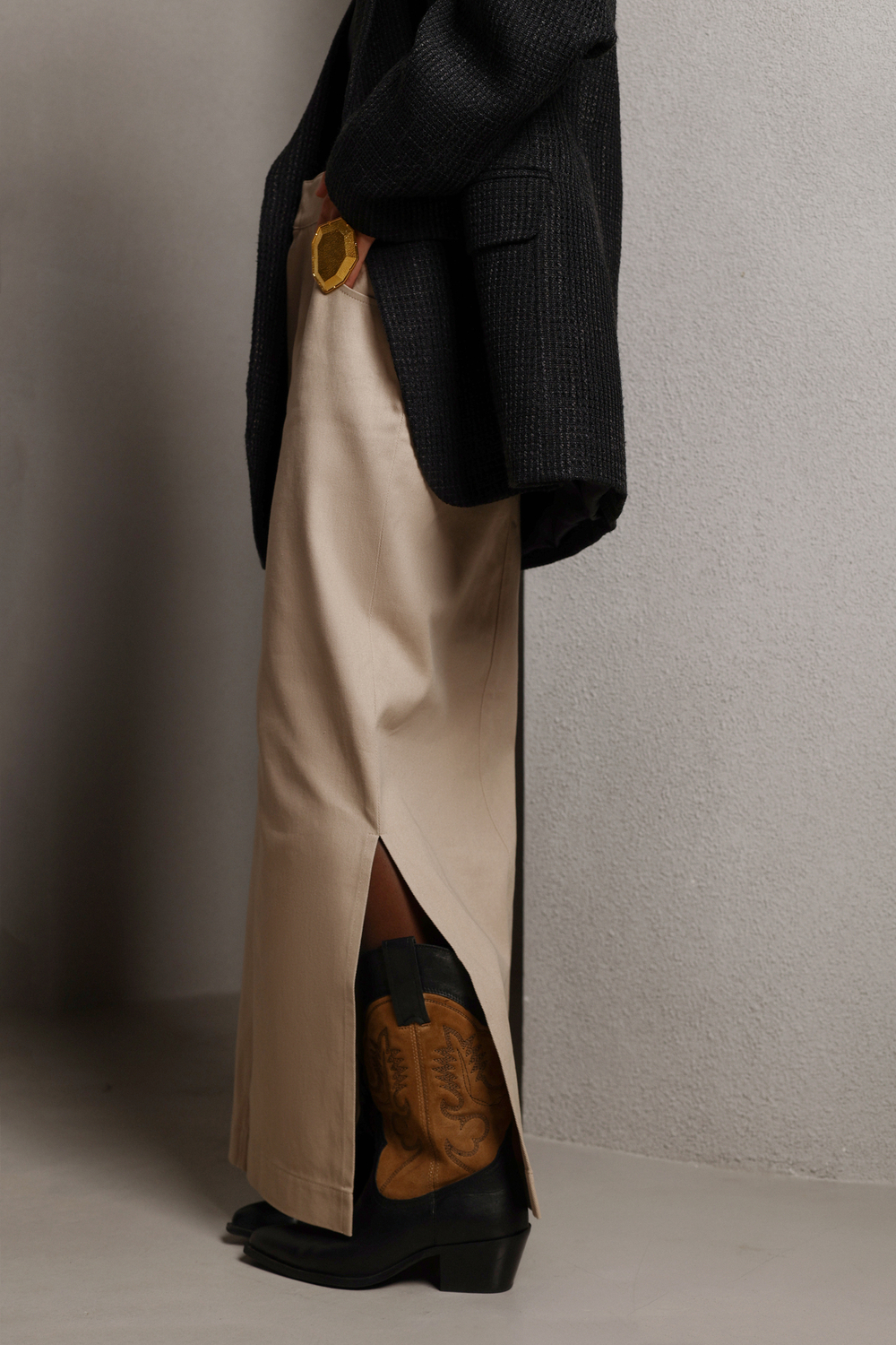 Юбка-макси из денима