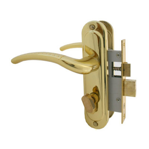 Замок врезной Стандарт 132/50В латунь , вертушка GP, с/руч.  /4858