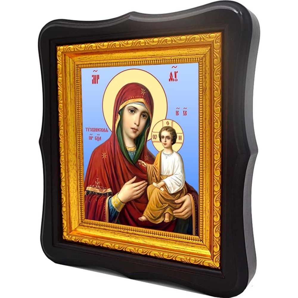 Тихвинская Божья Матерь. Икона на холсте.