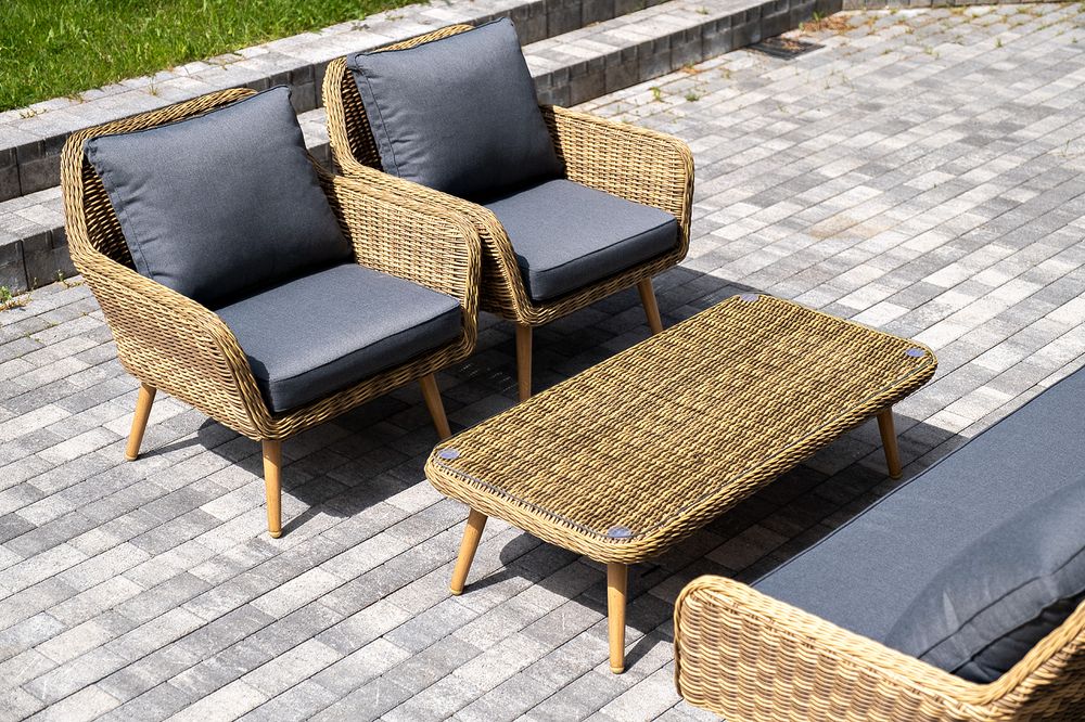 "Прованс" лаунж-зона плетеная из искусственного ротанга, цвет соломенный