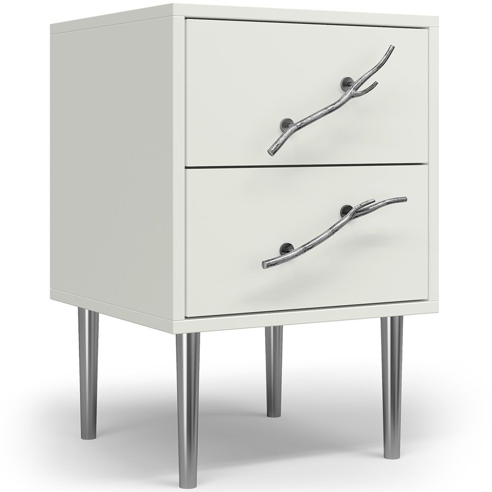 Тумба Арт Колор matte Стайл Сильвер Белый опал матовый