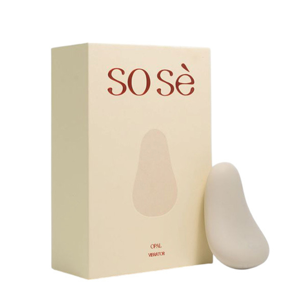 Серый аккумуляторный компактным вибромассажер 7,1см Sose Opal OP00106