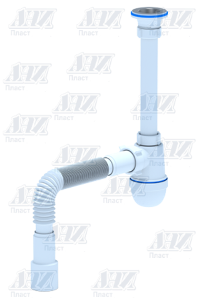 C1015 Сифон Ани 1 1/4 *40 с гибкой трубой 40*40/50 (30шт)