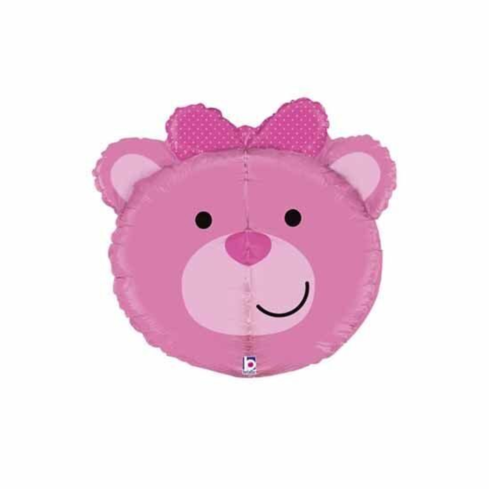 Шар фигура Голова медвежонка девочки, 68 см