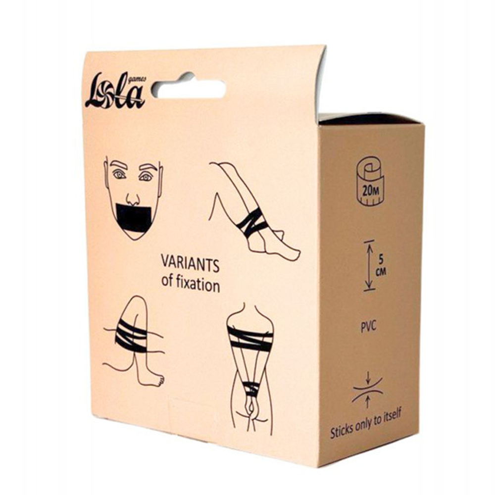 Черная бондажная лента (скотч) 150см Lola Games Vanilla Oxytocin 1169-02lola