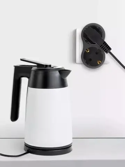 Двойник для розетки электрический ЭРА SPx-2e-B с заземлением, 16А, черный / Разветвитель электрический 2 розетки, тройник