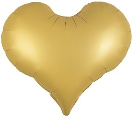 К 22" Сердце матовый Светлое Золото 50 см.
