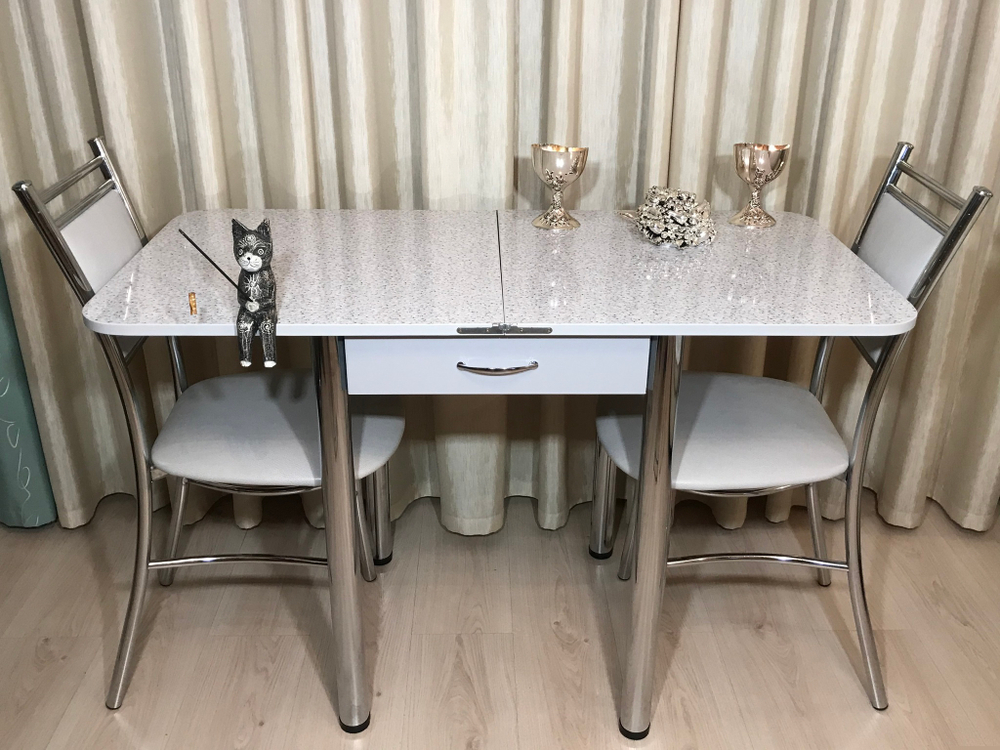 Маленький раскладной кухонный стол с ящиком Grenoble