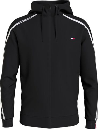 Мужская теннисная кофта Tommy Hilfiger Trim Full Zip Hoody - black