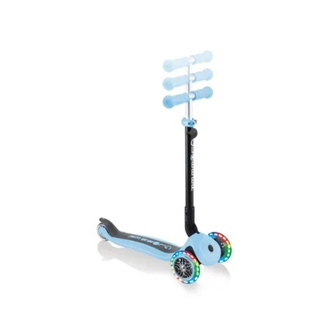 Самокат Globber Go Up Foldable Plus Lights светло-синий