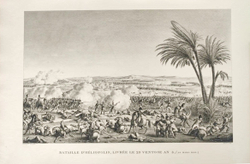 Наполеон.Битва при Гелиополисе. Гравюра. Париж. 1834