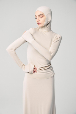 Лонгслив «Силуэт» бежевый