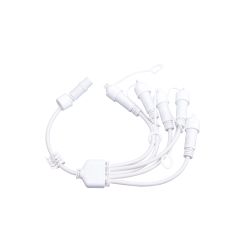 UCX-F90 S5-0.4M-WH Провод-разветвитель для гирлянд серии F90PRO. 0.4м. 5 выходов. Статика-мерцание. IP67. Белый. ТМ Uniel