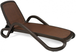 Шезлонг-лежак пластиковый, Nardi Alfa, кофе