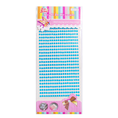 Стразы самоклеющиеся  Голубые d=3 мм 900 шт