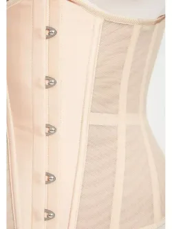 Нюдовый прозрачный корсет MIDI