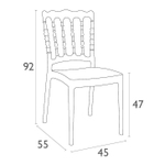 Стул пластиковый Siesta Contract Napoleon, светло-серый