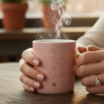 Керамическая кружка SWED HOUSE, розовый, бирюзовый 325 мл