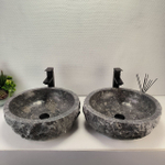 Раковина из мрамора ПАРА! Erozy Grey EM-62750 46*46*15 0107