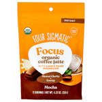 Four Sigmatic, Focus, органический растворимый кофе латте с ежовиком гребенчатым, мокко, 120 г (4,23 унции)
