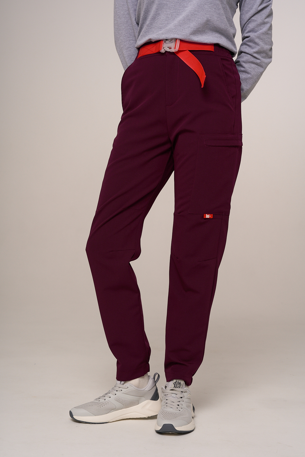 Джоггеры медицинские унисекс Кайтеки, бордо ОЛД