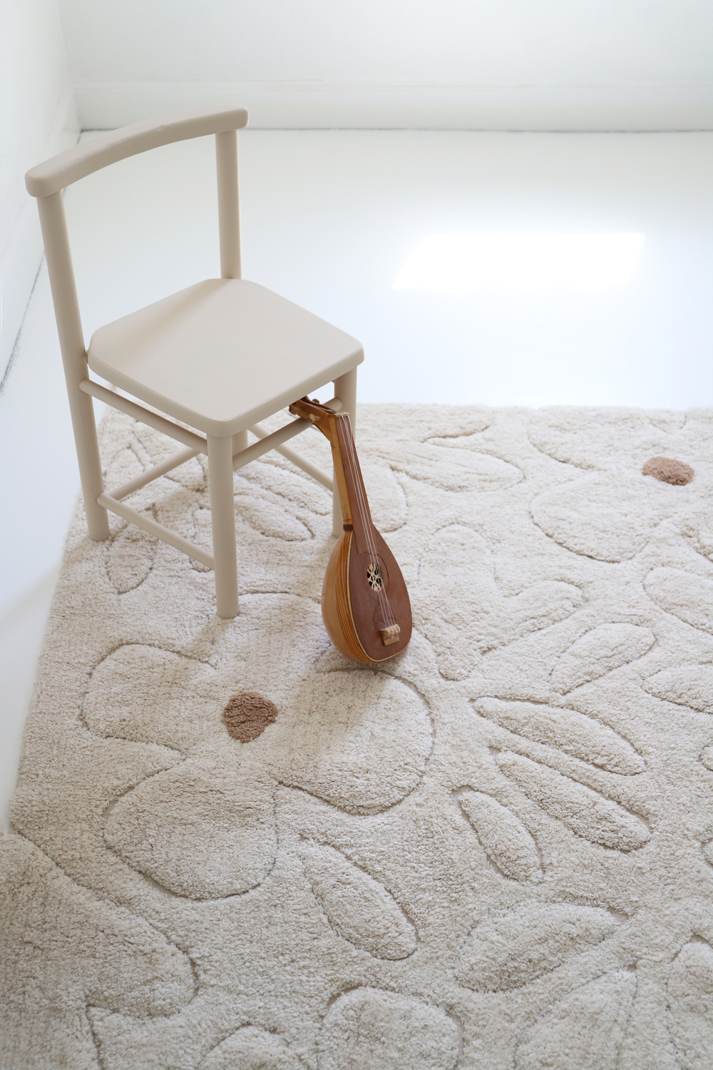 Стираемый коврик Nattiot Gentle Flora (120 x 180 см), хлопок, бежевый