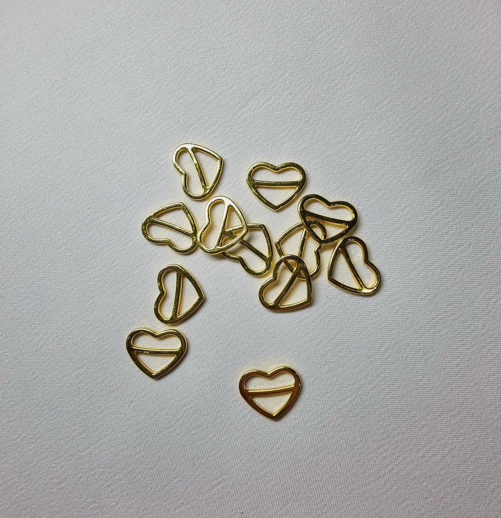 Регулятор сердечко золото 10 мм