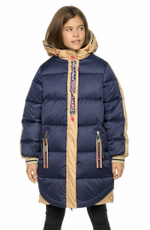 пальто для девочек зимнее синее