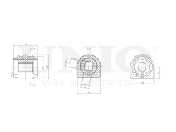 Втулка заднего стабилизатора UNIO RMP-10051