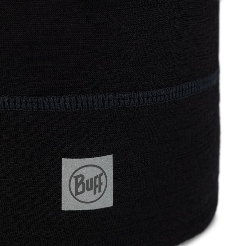 Шапка шерстяная Buff Merino Lightweight Solid Black Фото 4