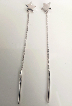 Серьги серебряные Эстерелла, проба 925, родированные/Ф