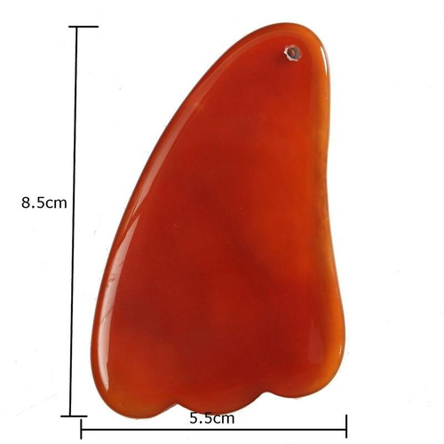 Гуаша скребок из сердолика 90*55*4 мм