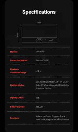 Интерфейс регулировки громкости с RGB-подсветкой Fosi Audio VOL20