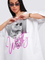 Футболка женская оверсайз принт