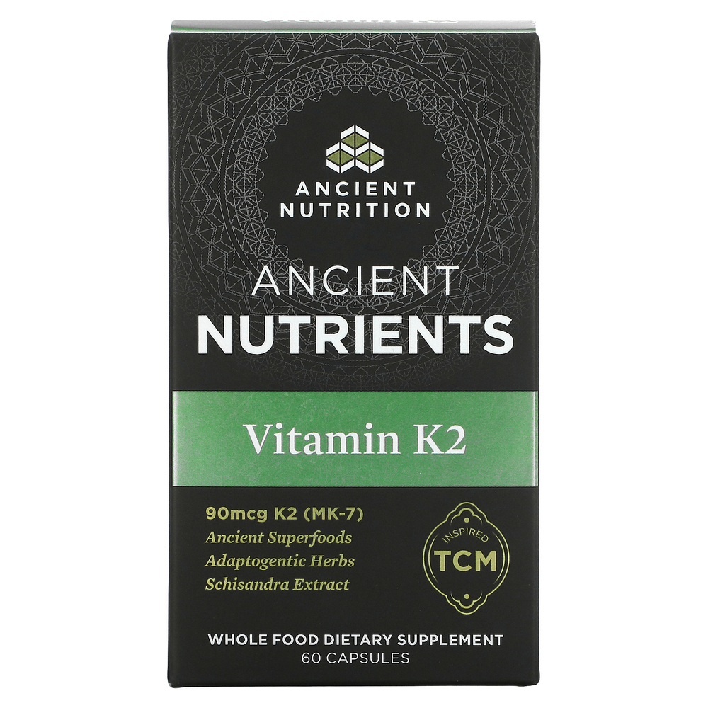 Ancient Nutrition, Ancient Nutrients, витамин K2, 60 капсул
