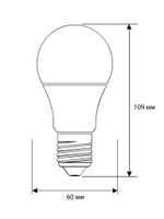 Лампа светодиодная Ergolux LED, 17W155, тип А "груша", E27, 4500К, холодный свет, 30000ч