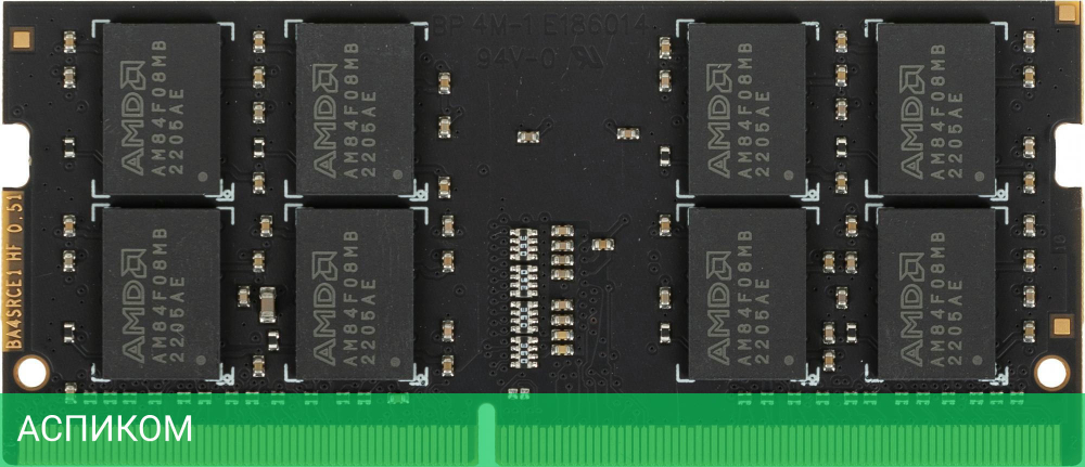 Оперативная память AMD Radeon R7 32GB DDR4 SODIMM PC4-21300 (R7432G2606S2S-U)