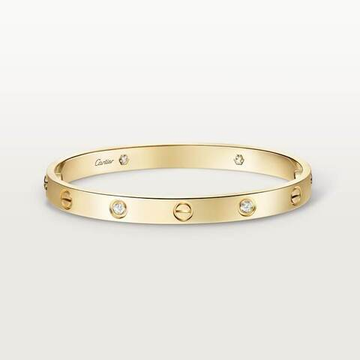 Браслет Cartier LOVE, classic model, 4 бриллианта в желтом золоте