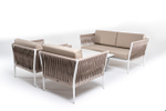 "Касабланка" лаунж-зона плетеная из роупа 4-местная, цвет бежевый