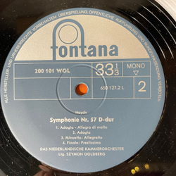 Винтажная виниловая пластинка LP Haydn Йозеф Гайдн, Das Niederlandische Kammerorchester, Szymon Goldberg, Симфония Symphonie Nr. 57 Und 83 (Германия 1977)
