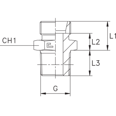 Штуцер FC DS12 BSPT 1/2 (корпус)