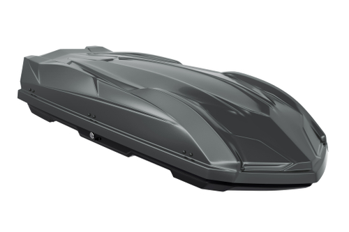 Автобокс на крышу автомобиля "Cybort Inception" 480 л, двухсторонний (серый металлик) / ТюнАвто