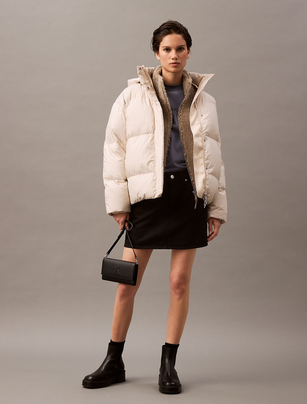 Пуховик Calvin Klein Down hooded Puffer Desert Sand Dune