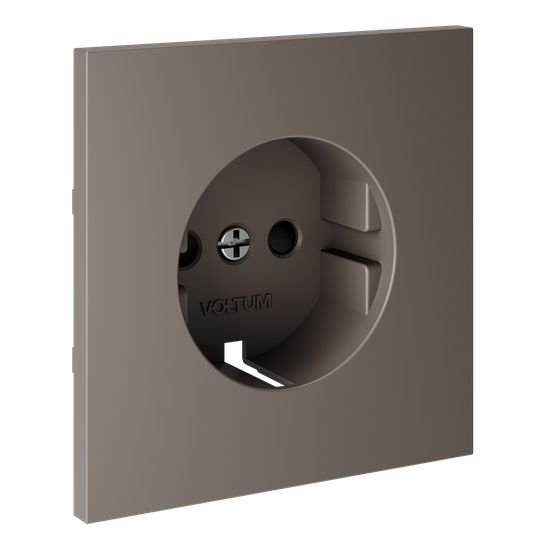 Накладка для розетки с заземлением и защитными шторками, S70 (капучино)